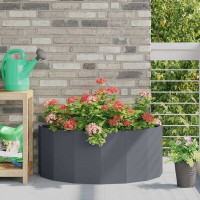 vidaXL Pflanzkübel Anthrazit 90 x 45 x 35 cm Stahl - Anthrazit vidaXL Pflanzkübel Anthrazit 90 x 45 x 35 cm Stahl - Anthrazit