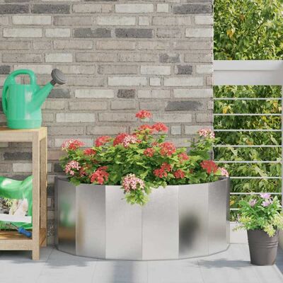 vidaXL Pflanzkübel Silber 90 x 45 x 35 cm Edelstahl - Silber vidaXL Pflanzkübel Silber 90 x 45 x 35 cm Edelstahl - Silber