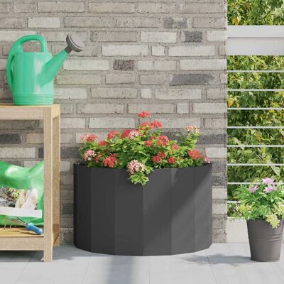 vidaXL Pflanzkübel Schwarz 60 x 30 x 35 cm Stahl - Schwarz vidaXL Pflanzkübel Schwarz 60 x 30 x 35 cm Stahl - Schwarz