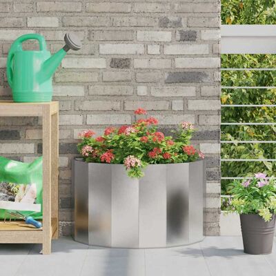 vidaXL Pflanzkübel Silber 60 x 30 x 35 cm Edelstahl - Silber vidaXL Pflanzkübel Silber 60 x 30 x 35 cm Edelstahl - Silber