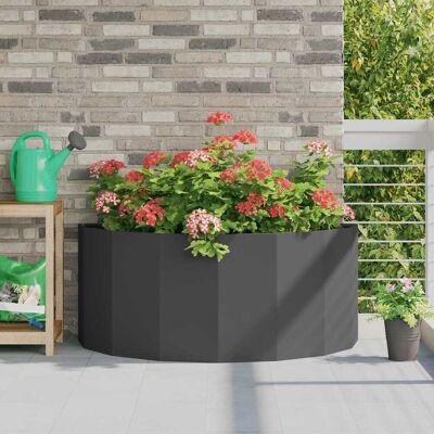 vidaXL Pflanzkübel Schwarz 120 x 60 x 50 cm Stahl - Schwarz vidaXL Pflanzkübel Schwarz 120 x 60 x 50 cm Stahl - Schwarz