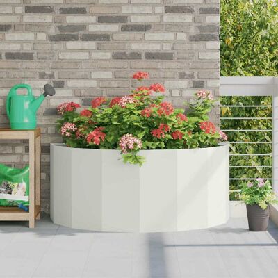 vidaXL Pflanzkübel Weiß 120 x 60 x 50 cm Stahl - Weiß vidaXL Pflanzkübel Weiß 120 x 60 x 50 cm Stahl - Weiß