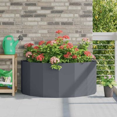 vidaXL Pflanzkübel Anthrazit 120 x 60 x 50 cm Stahl - Anthrazit vidaXL Pflanzkübel Anthrazit 120 x 60 x 50 cm Stahl - Anthrazit