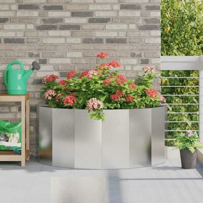 vidaXL Pflanzkübel Silber 120 x 60 x 50 cm Edelstahl - Silber vidaXL Pflanzkübel Silber 120 x 60 x 50 cm Edelstahl - Silber