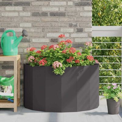 vidaXL Pflanzkübel Schwarz 90 x 45 x 50 cm Stahl - Schwarz vidaXL Pflanzkübel Schwarz 90 x 45 x 50 cm Stahl - Schwarz