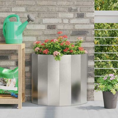 vidaXL Pflanzkübel Silber 60 x 30 x 50 cm Edelstahl - Silber vidaXL Pflanzkübel Silber 60 x 30 x 50 cm Edelstahl - Silber