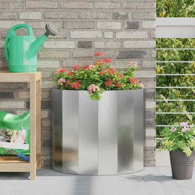 vidaXL Pflanzkübel Silber 60 x 30 x 50 cm Verzinkter Stahl - Silber vidaXL Pflanzkübel Silber 60 x 30 x 50 cm Verzinkter Stahl - Silber