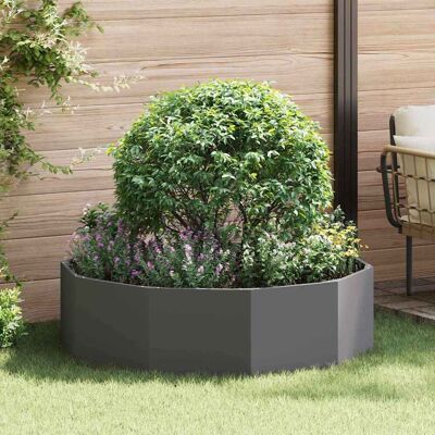 vidaXL Pflanzkübel Schwarz 120 x 120 x 35 cm Stahl - Schwarz vidaXL Pflanzkübel Schwarz 120 x 120 x 35 cm Stahl - Schwarz