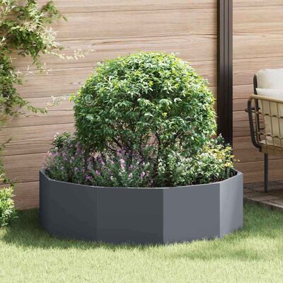 vidaXL Pflanzkübel Anthrazit 120 x 120 x 35 cm Stahl - Anthrazit vidaXL Pflanzkübel Anthrazit 120 x 120 x 35 cm Stahl - Anthrazit