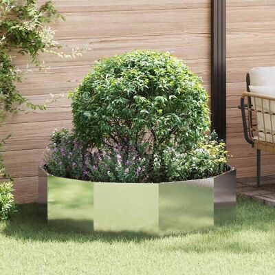 vidaXL Pflanzkübel Silber 120 x 120 x 35 cm Edelstahl - Silber vidaXL Pflanzkübel Silber 120 x 120 x 35 cm Edelstahl - Silber