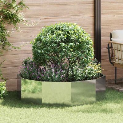 vidaXL Pflanzkübel Silber 120 x 120 x 35 cm Verzinkter Stahl - Silber vidaXL Pflanzkübel Silber 120 x 120 x 35 cm Verzinkter Stahl - Silber