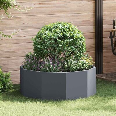 vidaXL Pflanzkübel Anthrazit 90 x 90 x 35 cm Stahl - Anthrazit vidaXL Pflanzkübel Anthrazit 90 x 90 x 35 cm Stahl - Anthrazit