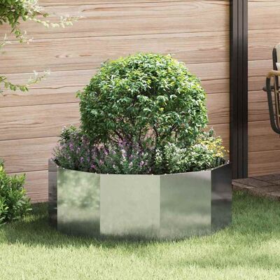 vidaXL Pflanzkübel Silber 90 x 90 x 35 cm Verzinkter Stahl - Silber vidaXL Pflanzkübel Silber 90 x 90 x 35 cm Verzinkter Stahl - Silber