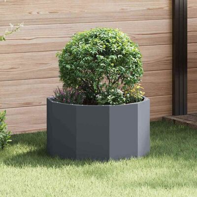 vidaXL Pflanzkübel Anthrazit 60 x 60 x 35 cm Stahl - Anthrazit vidaXL Pflanzkübel Anthrazit 60 x 60 x 35 cm Stahl - Anthrazit