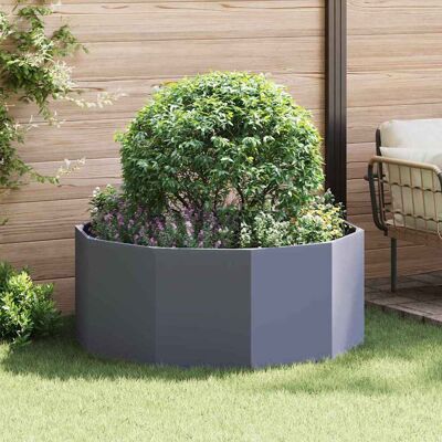 vidaXL Pflanzkübel Anthrazit 120 x 120 x 50 cm Stahl - Anthrazit vidaXL Pflanzkübel Anthrazit 120 x 120 x 50 cm Stahl - Anthrazit