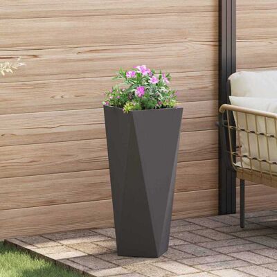 vidaXL Pflanzkübel Schwarz 30 x 30 x 75 cm Stahl - Schwarz vidaXL Pflanzkübel Schwarz 30 x 30 x 75 cm Stahl - Schwarz