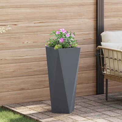 vidaXL Pflanzkübel Anthrazit 30 x 30 x 75 cm Stahl - Anthrazit vidaXL Pflanzkübel Anthrazit 30 x 30 x 75 cm Stahl - Anthrazit