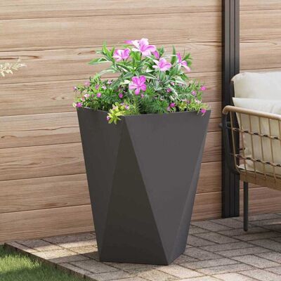 vidaXL Pflanzkübel Schwarz 50 x 50 x 75 cm Stahl - Schwarz vidaXL Pflanzkübel Schwarz 50 x 50 x 75 cm Stahl - Schwarz