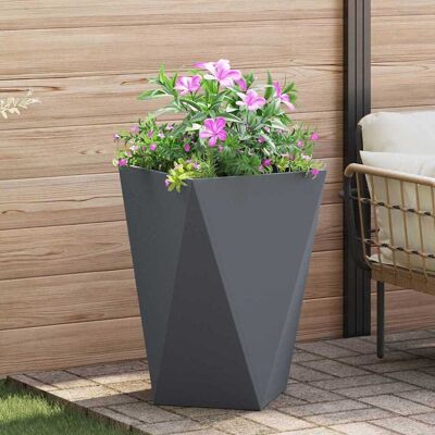 vidaXL Pflanzkübel Anthrazit 50 x 50 x 75 cm Stahl - Anthrazit vidaXL Pflanzkübel Anthrazit 50 x 50 x 75 cm Stahl - Anthrazit