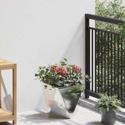 vidaXL Pflanzkübel Silber 30 x 30 x 30 cm Edelstahl - Silber vidaXL Pflanzkübel Silber 30 x 30 x 30 cm Edelstahl - Silber