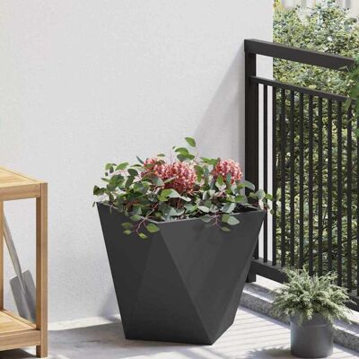 vidaXL Pflanzkübel Schwarz 40 x 40 x 40 cm Stahl - Schwarz vidaXL Pflanzkübel Schwarz 40 x 40 x 40 cm Stahl - Schwarz