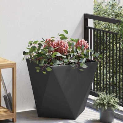 vidaXL Pflanzkübel Schwarz 50 x 50 x 50 cm Stahl - Schwarz vidaXL Pflanzkübel Schwarz 50 x 50 x 50 cm Stahl - Schwarz
