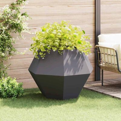 vidaXL Pflanzkübel Schwarz 100 x 100 x 80 cm Stahl - Schwarz vidaXL Pflanzkübel Schwarz 100 x 100 x 80 cm Stahl - Schwarz