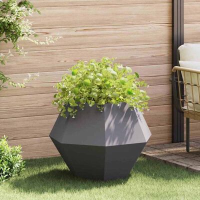 vidaXL Pflanzkübel Schwarz 75 x 75 x 60 cm Stahl - Schwarz vidaXL Pflanzkübel Schwarz 75 x 75 x 60 cm Stahl - Schwarz