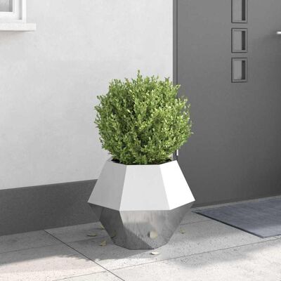 vidaXL Pflanzkübel Silber 50 x 50 x 40 cm Edelstahl - Silber vidaXL Pflanzkübel Silber 50 x 50 x 40 cm Edelstahl - Silber