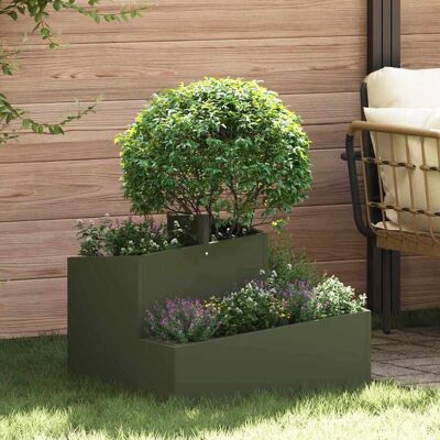 vidaXL Garten-Pflanzgefäß Olive Grün 60 x 60 x 50 cm - Olivgrün vidaXL Garten-Pflanzgefäß Olive Grün 60 x 60 x 50 cm - Olivgrün