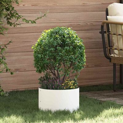 vidaXL Pflanzenring 5 pcs Weiß 30 x 30 x 20 cm Kaltgewalzter Stahl - Weiß vidaXL Pflanzenring 5 pcs Weiß 30 x 30 x 20 cm Kaltgewalzter Stahl - Weiß