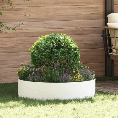 vidaXL Pflanzenring 5 pcs Weiß 80 x 80 x 20 cm Kaltgewalzter Stahl - Weiß vidaXL Pflanzenring 5 pcs Weiß 80 x 80 x 20 cm Kaltgewalzter Stahl - Weiß