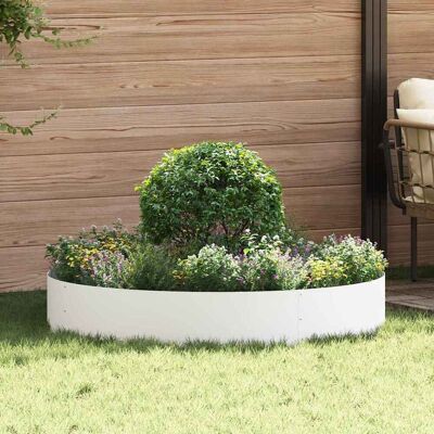 vidaXL Pflanzenring Weiß 120 x 120 x 20 cm Kaltgewalzter Stahl - Weiß vidaXL Pflanzenring Weiß 120 x 120 x 20 cm Kaltgewalzter Stahl - Weiß