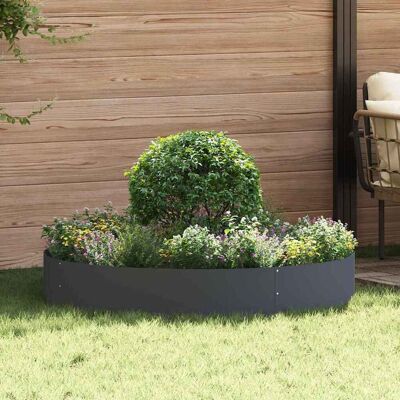 vidaXL Pflanzenring Anthrazit 120 x 120 x 20 cm Kaltgewalzter Stahl - Anthrazit vidaXL Pflanzenring Anthrazit 120 x 120 x 20 cm Kaltgewalzter Stahl - Anthrazit