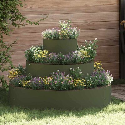 vidaXL Garten-Pflanzgefäß Olive Grün 90 x 90 x 20 cm - Olivgrün vidaXL Garten-Pflanzgefäß Olive Grün 90 x 90 x 20 cm - Olivgrün