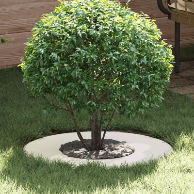 vidaXL geeignet für flachen Baumring Weiß Ø30 / 60 cm Stahl - Weiß vidaXL geeignet für flachen Baumring Weiß Ø30 / 60 cm Stahl - Weiß