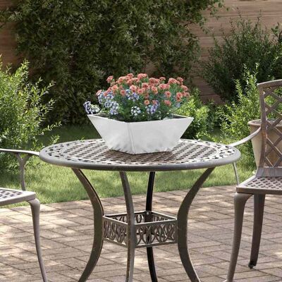 vidaXL Garten-Pflanzgefäß Silber 35 x 35 x 15 cm Verzinkter Stahl - Silber vidaXL Garten-Pflanzgefäß Silber 35 x 35 x 15 cm Verzinkter Stahl - Silber