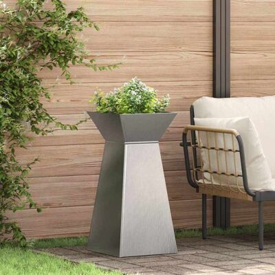 vidaXL Säulen Pflanzer 2 pcs Silber 35 x 35 x 73 cm - Silber vidaXL Säulen Pflanzer 2 pcs Silber 35 x 35 x 73 cm - Silber