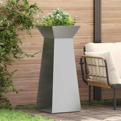 vidaXL Säulen Pflanzer 2 pcs Silber 40 x 40 x 100 cm - Silber vidaXL Säulen Pflanzer 2 pcs Silber 40 x 40 x 100 cm - Silber