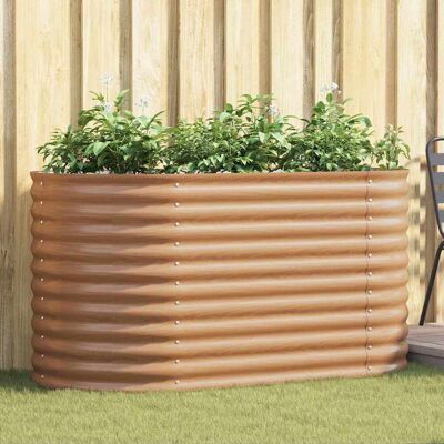vidaXL Hochbeet Braun 160 x 80 x 81 cm Stahl - Braun vidaXL Hochbeet Braun 160 x 80 x 81 cm Stahl - Braun