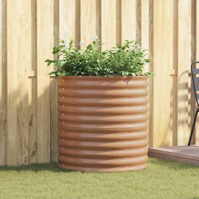 vidaXL Hochbeet Braun 80 x 80 x 81 cm Stahl - Braun vidaXL Hochbeet Braun 80 x 80 x 81 cm Stahl - Braun