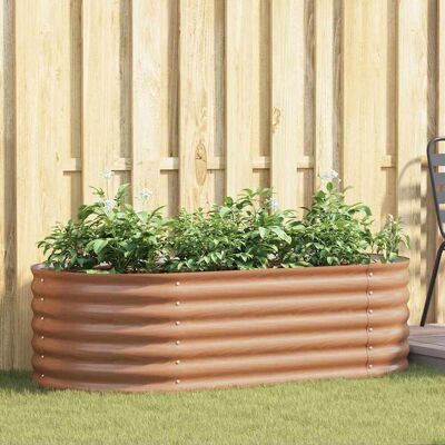 vidaXL Hochbeet Braun 160 x 80 x 44 cm Stahl - Braun vidaXL Hochbeet Braun 160 x 80 x 44 cm Stahl - Braun