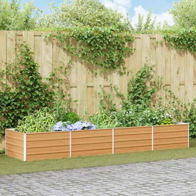 vidaXL Hochbeet Hellbraun 320 x 80 x 45 cm Verzinkter Stahl - Braun vidaXL Hochbeet Hellbraun 320 x 80 x 45 cm Verzinkter Stahl - Braun
