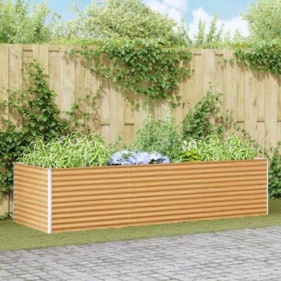vidaXL Hochbeet Hellbraun 290 x 100 x 68 cm Verzinkter Stahl - Braun vidaXL Hochbeet Hellbraun 290 x 100 x 68 cm Verzinkter Stahl - Braun