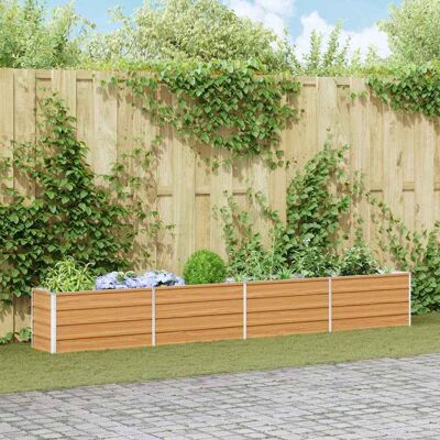 vidaXL Hochbeet Hellbraun 320 x 40 x 45 cm Verzinkter Stahl - Braun vidaXL Hochbeet Hellbraun 320 x 40 x 45 cm Verzinkter Stahl - Braun