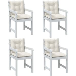 vidaXL Niedriglehner-Auflagen 4 Stk. Melange Creme 100x50x7 cm Stoff - Creme vidaXL Niedriglehner-Auflagen 4 Stk. Melange Creme 100x50x7 cm Stoff - Creme