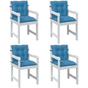 vidaXL Niedriglehner-Auflagen 4 Stk. Melange Blau 100x50x7 cm Stoff - Blau vidaXL Niedriglehner-Auflagen 4 Stk. Melange Blau 100x50x7 cm Stoff - Blau