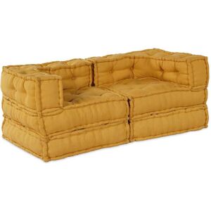 vidaXL Modulare Sofagarnitur 2 pcs Gelb 140 x 70 x 56 cm Stoff - Gelb vidaXL Modulare Sofagarnitur 2 pcs Gelb 140 x 70 x 56 cm Stoff - Gelb