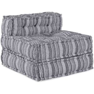 vidaXL Pouffe Grau Baumwolle - Pouffe vidaXL Pouffe Grau Baumwolle - Pouffe