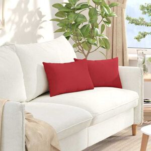 vidaXL Sofakissen 2 pcs Rot 50 x 30 cm Stoff - Rot vidaXL Sofakissen 2 pcs Rot 50 x 30 cm Stoff - Rot